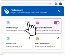 InstantPackageFinder hide action button screenshot